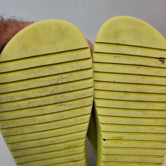 Madden‎ Girl Kingsley Lime Green Double Strap Slide Sandals Size 10M Platform - Picture 14 of 16